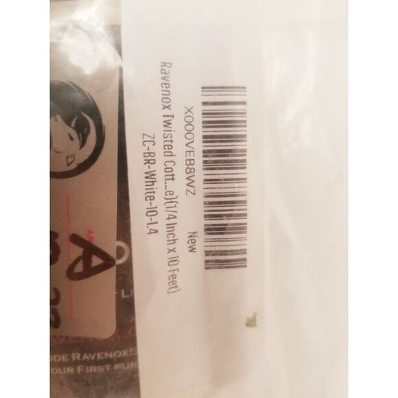 New Ravenox twisted cotton 1/4 x10 foot ZC-BR-White 10-1.4 lot 56 - Picture 2 of 4